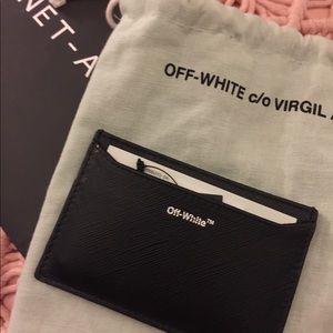 Off—white card holder